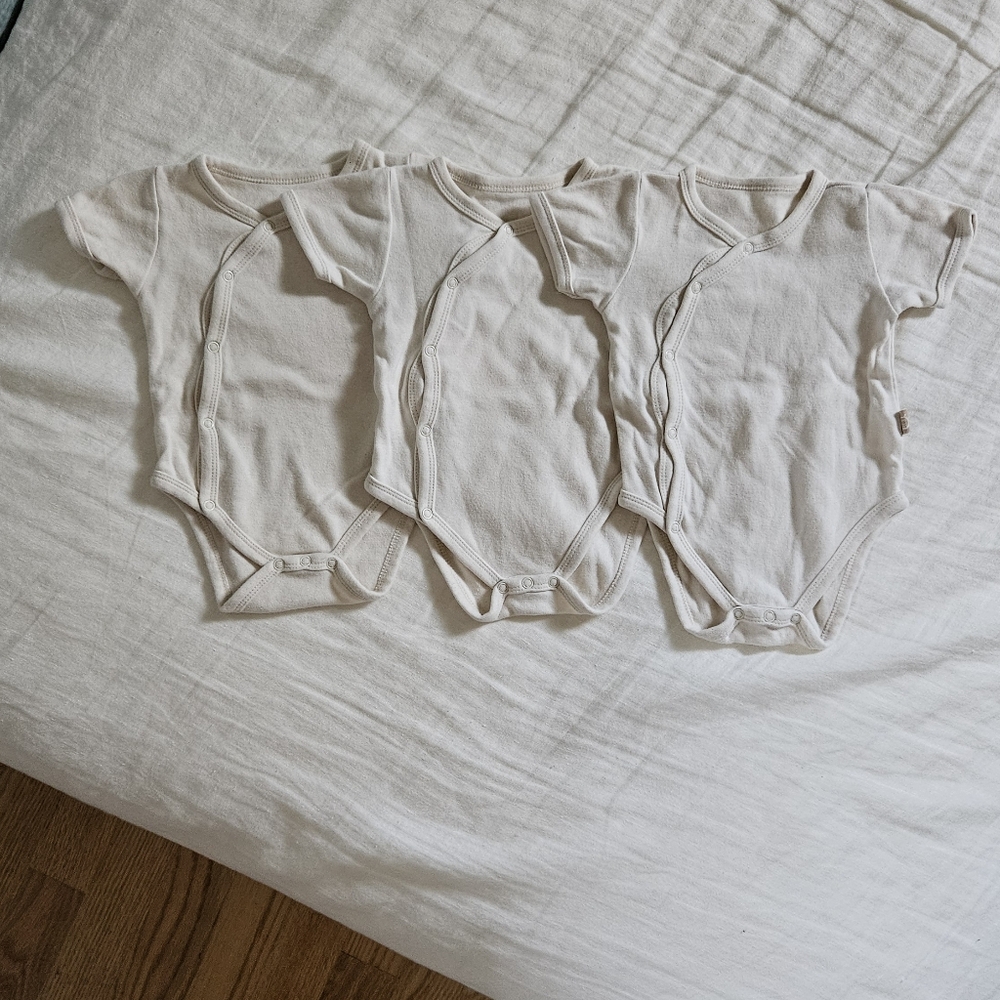 Toey Undyed Newborn Kimono Bodysuit Onesies